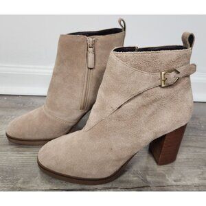 Cole Haan Women's Sz. 9B  Harngtn Boot Maple Sugar Heeled Suede